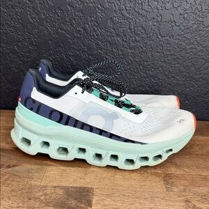 On Cloud running White Mint Cloudtec Running Shoes Size 8 Women’s